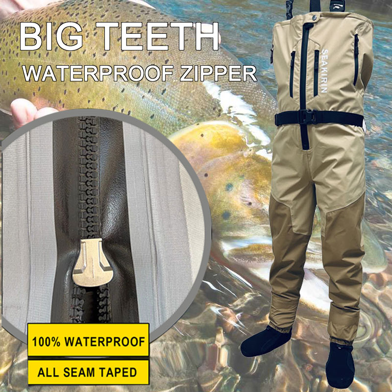 Fishing Waders - Botas de pesca con cremallera en