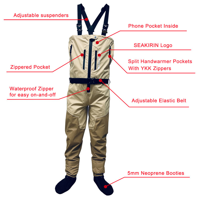 Botas de pesca con cremallera  - Fishing Waders reseña y precio