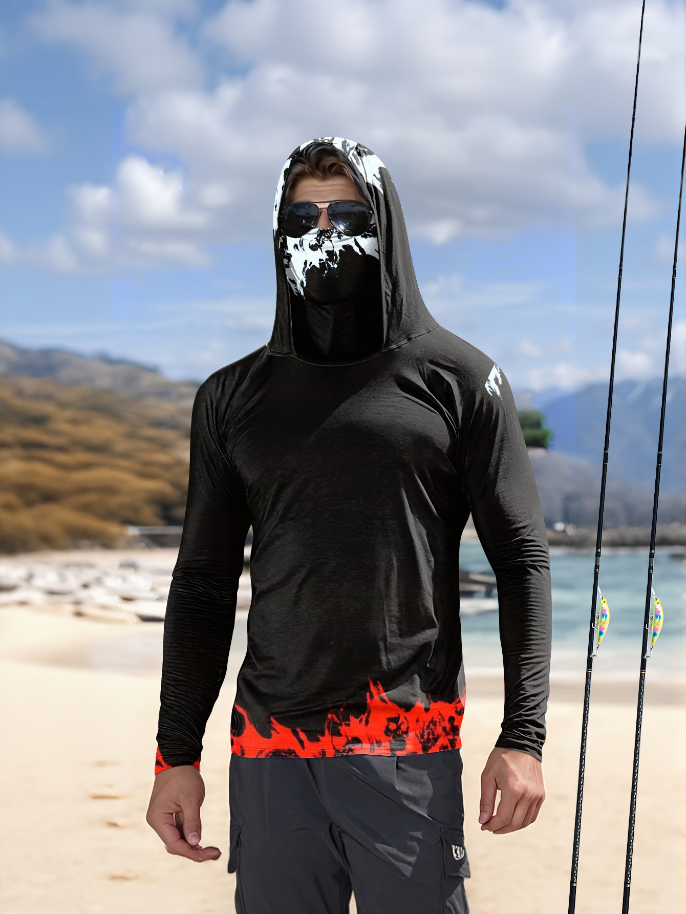 Camisa de pesca con capucha pa - Fishing Shirt Uv Protection reseña y precio