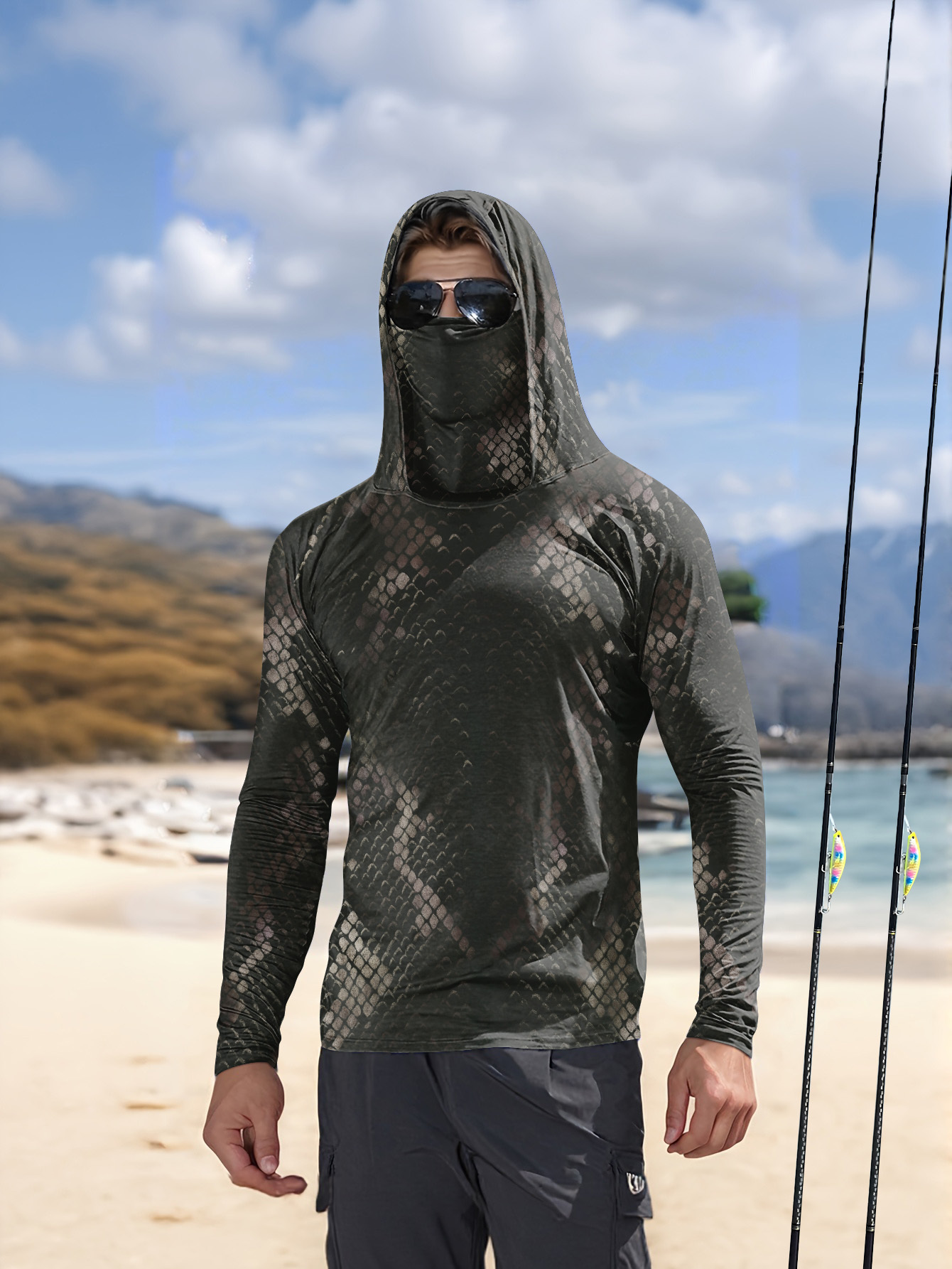 Camisa de Pesca para Hombre co - Fishing Shirt Uv Protection reseña y precio