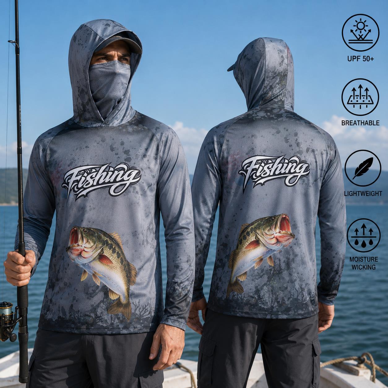 Camiseta de Pesca con Capucha  - Fishing Mask Sun Protection reseña y precio