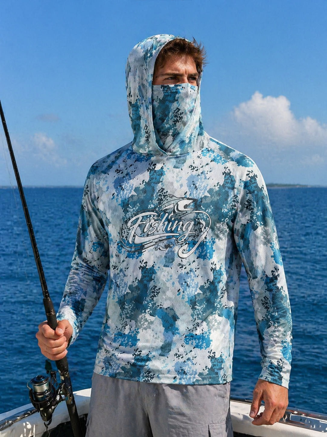 Camisa de Pesca con Capucha pa - Fishing Mask Sun Protection reseña y precio